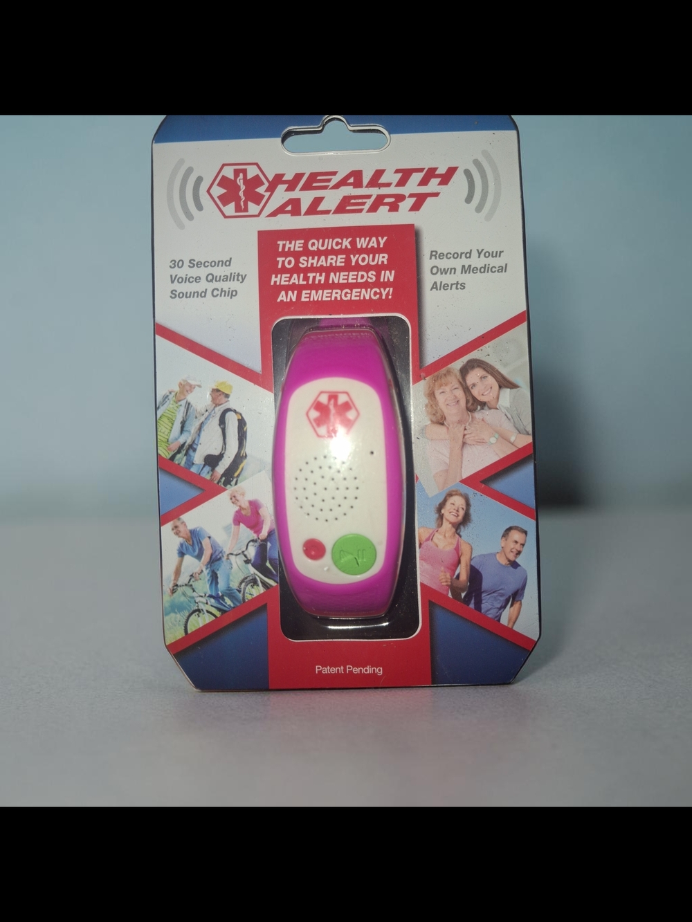 Medical Voice Alert Wrist Clip - Pink